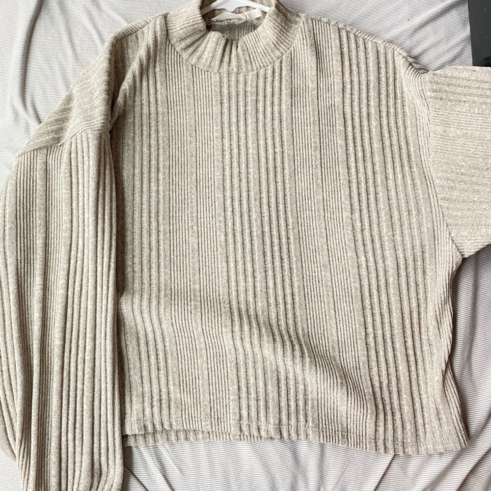 grey soft sweater